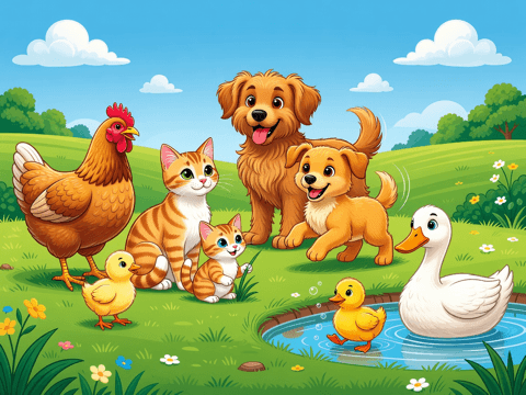 Match the Baby Animal to Its Parent