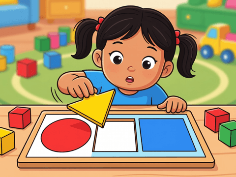 Complete the Simple Shape Puzzle