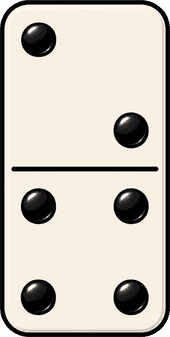 Domino with 6 dots