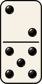 Domino with 7 dots