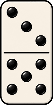 Domino with 8 dots